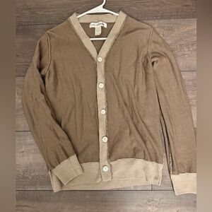 Comme Des Garcons Shirt Khaki Wool Cardigan Sweater Size M